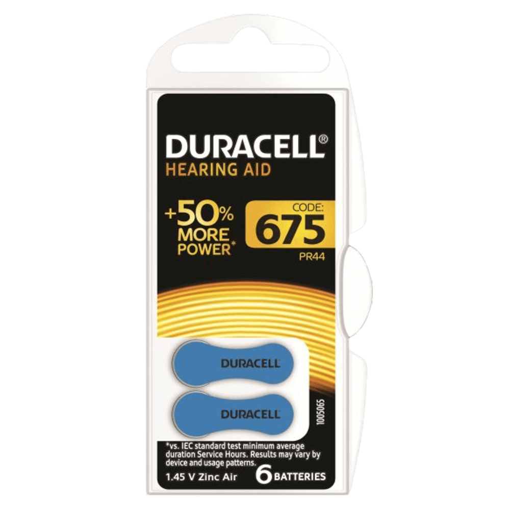 סוללה למכשירי שמיעה Duracell 675